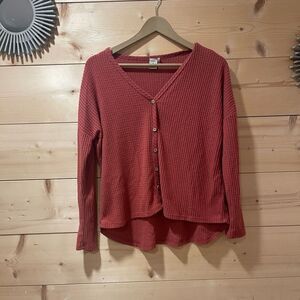 Paper Crane Anthropologie Waffle Knit Top Small